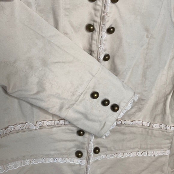 Soda Blu Tan eyelet lace military style jacket - Picture 2 of 8